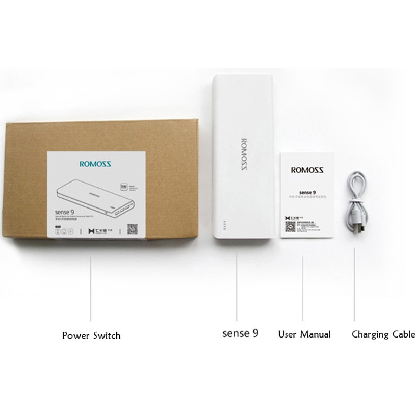 Power Bank Sense 9 by Romoss - Capacity 25000 mAh
