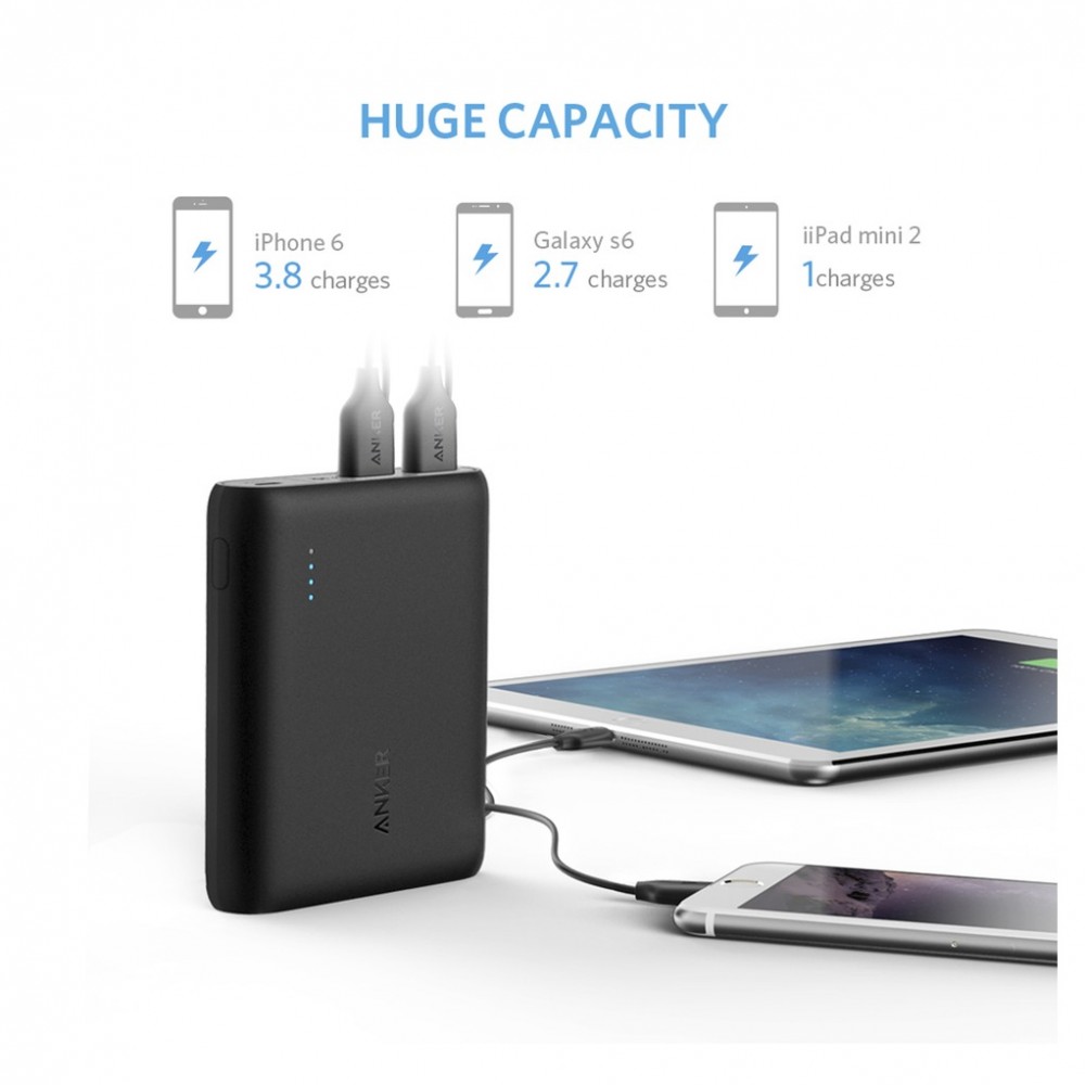 Anker Portable Power Bank 10400 mAh - PowerIQ For iPhone, iPad, & Samsung