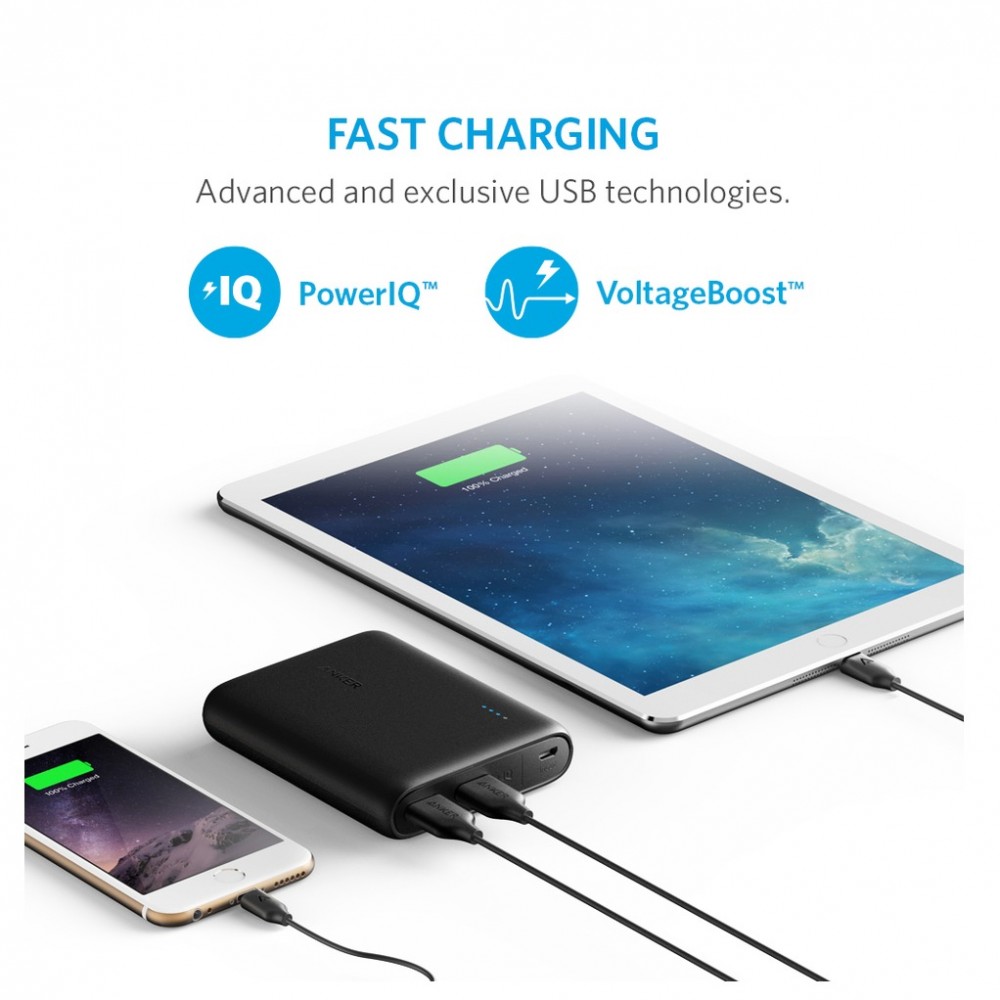 Anker Portable Power Bank 10400 mAh - PowerIQ For iPhone, iPad, & Samsung