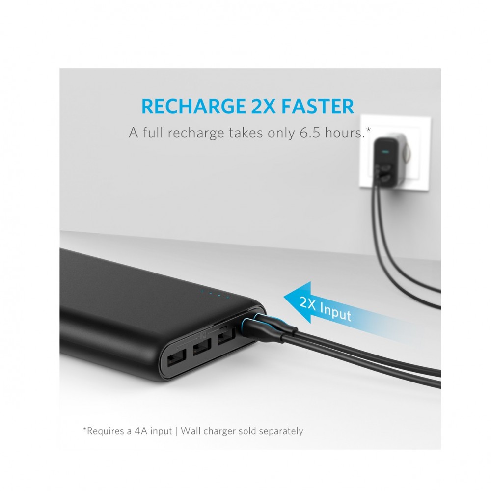 Anker Portable Power Bank 26800 mAh With Dual Input Port & Double Speed Recharging