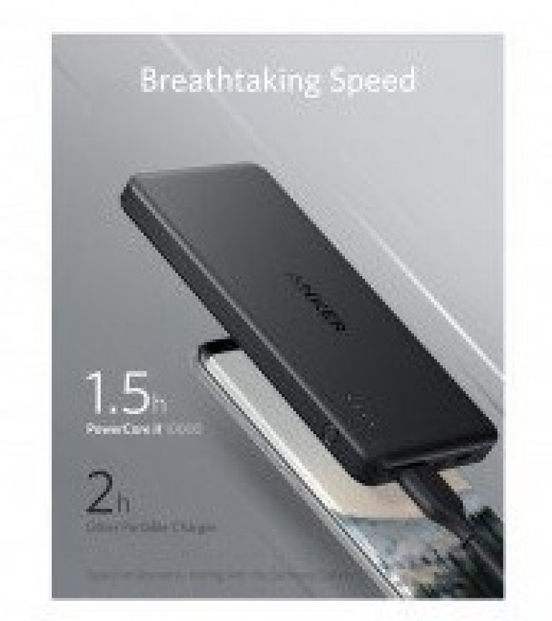 Anker Portable Power Core II 10000 mAh - High Capacity Portable Power Bank Charger