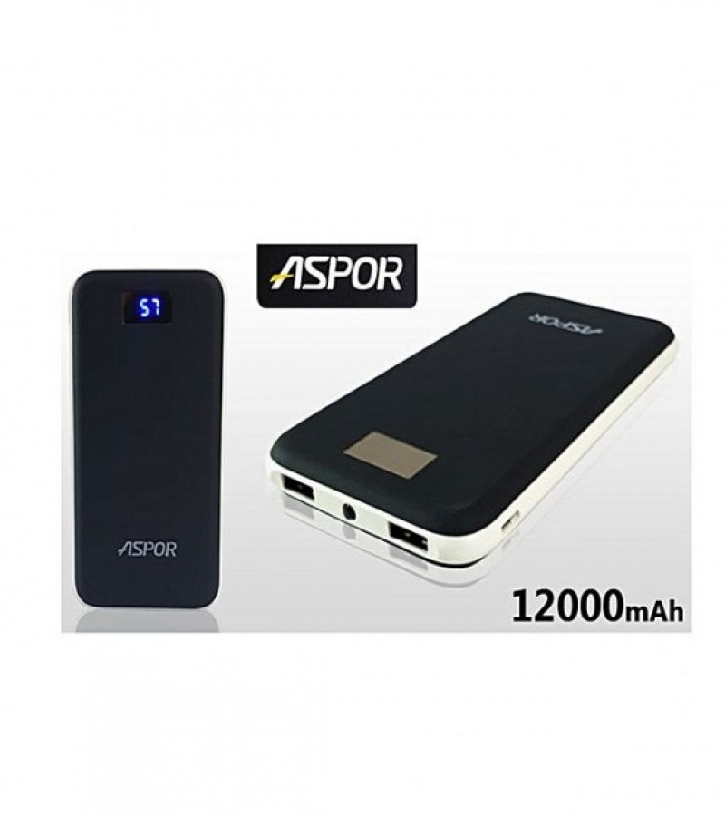Aspor A386 Intelligent Output 12000mAh Power Bank