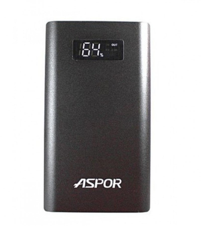 Aspor Q388 Qualcomm Quick Charge 3.0 10000 mAh Power Bank - Black