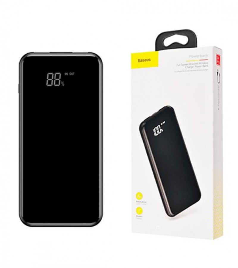 Baseus 8000mAh Full Screen Bracket Wireless Charge Qi Power Bank