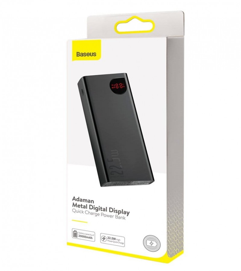 Baseus PPIMDA-A0A Power Bank Adaman Metal Digital Display 22.5W 20000mAh