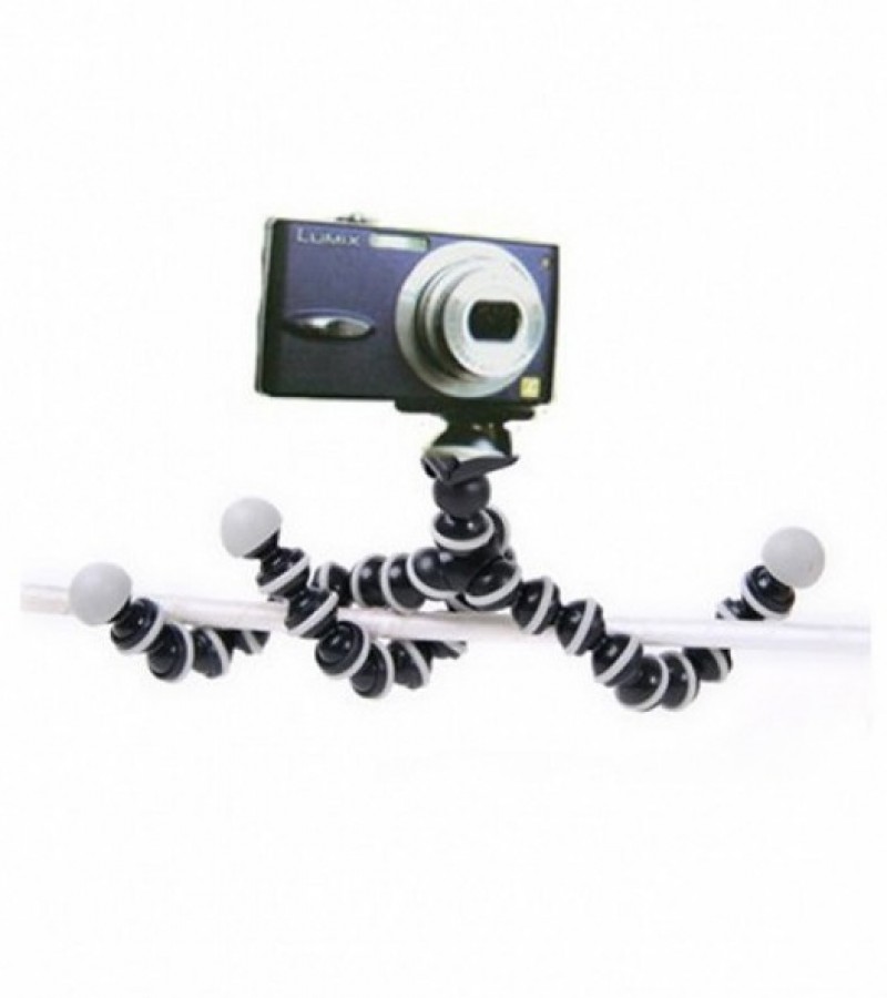 Gorilla Camera And Mobile Tripod Stand - Black