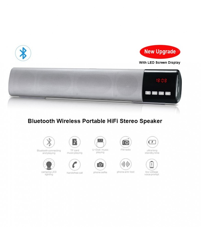 Grey Bluetooth Speaker - Lengthy Design  BS101