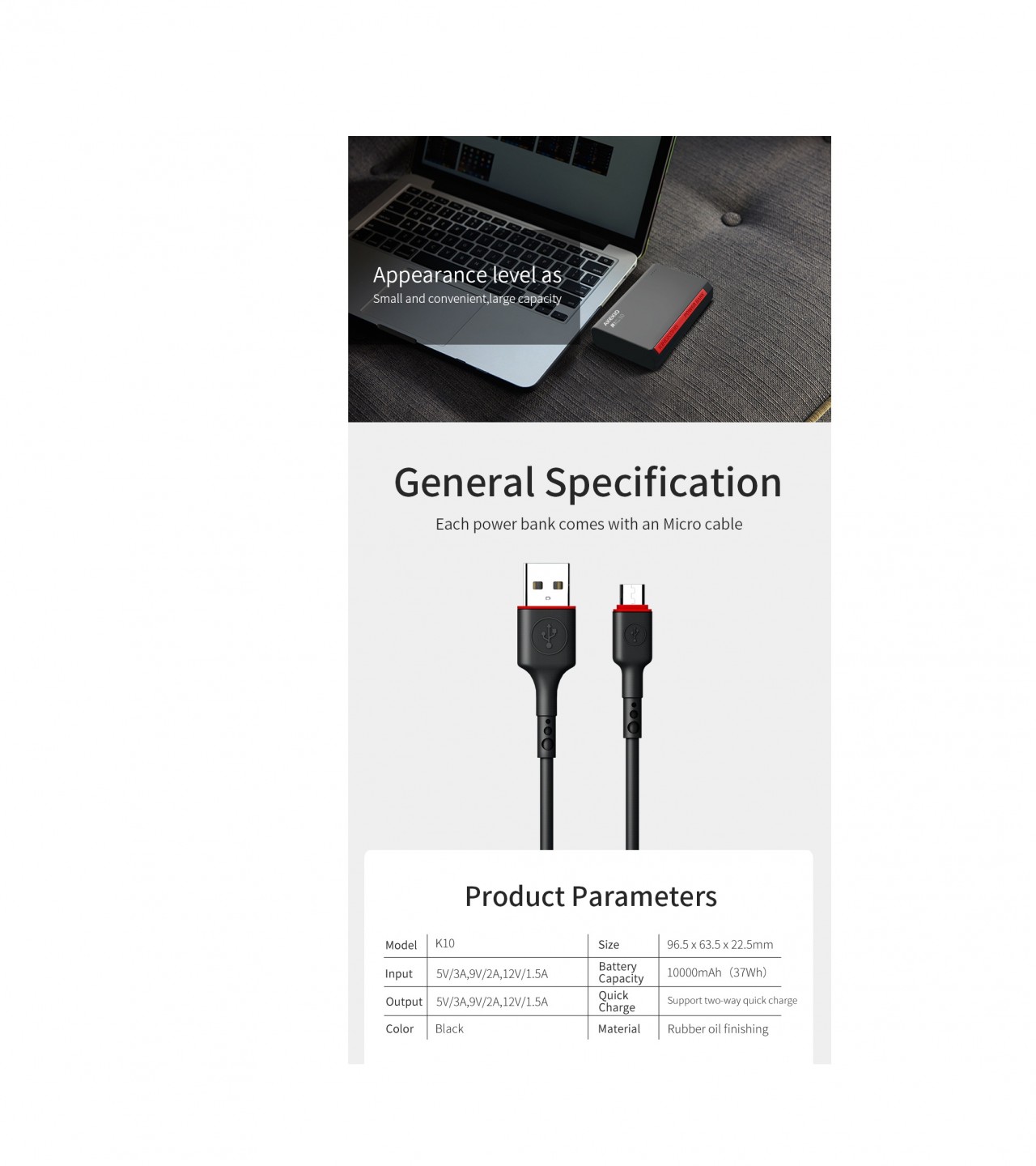 K20 20000 MAH Power Bank  SG172
