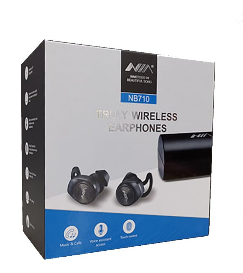 NIA NB710 TWS BLUTOOTH EARBUDS WITH TOUCH SENSOR HIGH QUALITY