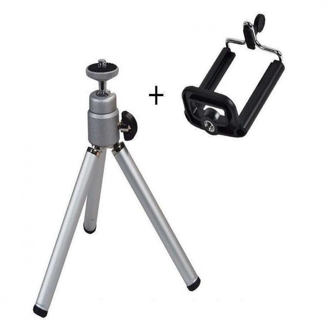 Mini Tripod Stabilizer Gimbal For Mobiles & Camera -  Clip & Ball Head