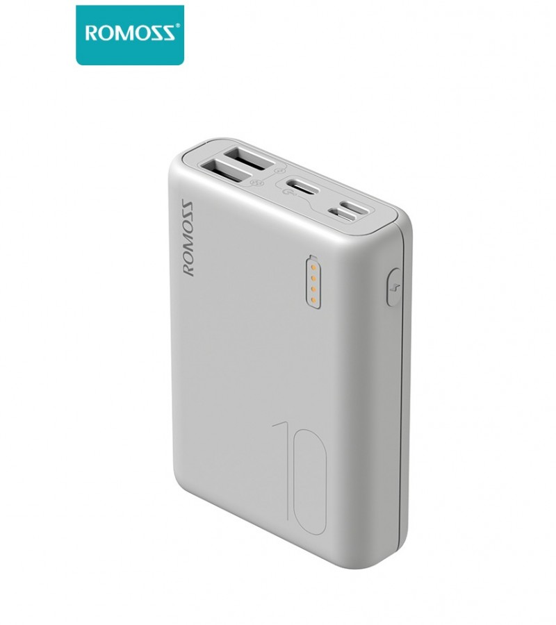 Romoss Simple10 Power Bank 10000mah 3-Input And 2 Output (New Model) Small Size