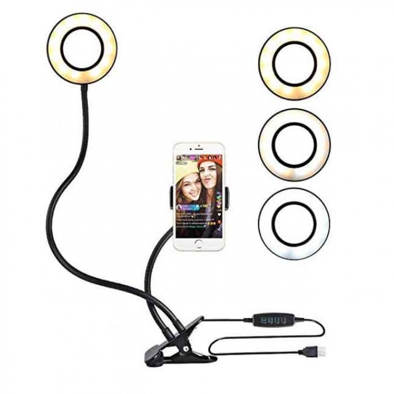 Selfie Ring Light with Cell Phone Holder Stand for Live Stream/Makeup