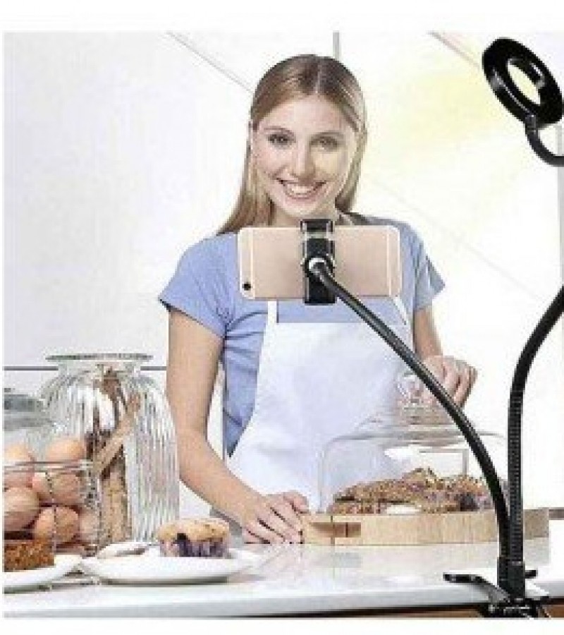 Selfie Ring Light with Cell Phone Holder Stand for Live Stream/Makeup