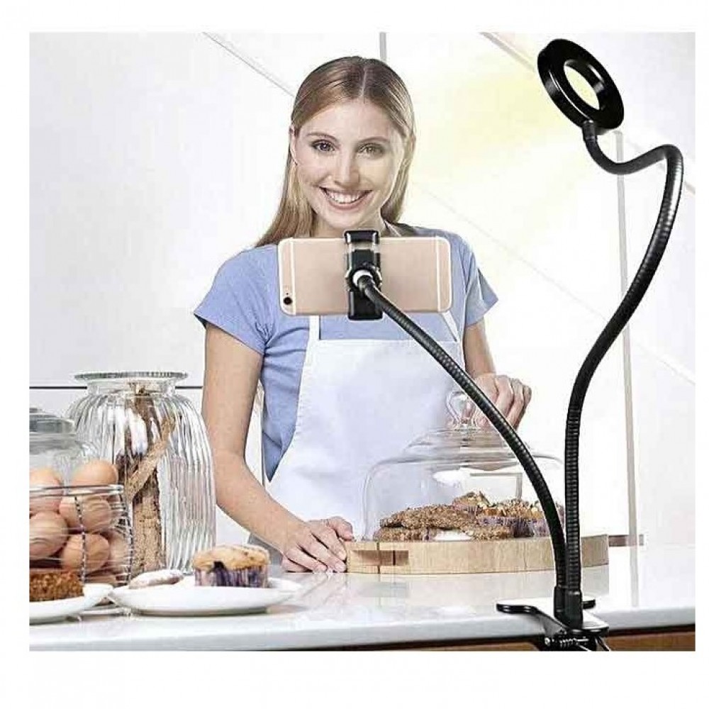 Selfie Ring Light with Cell Phone Holder Stand for Live Stream/Makeup
