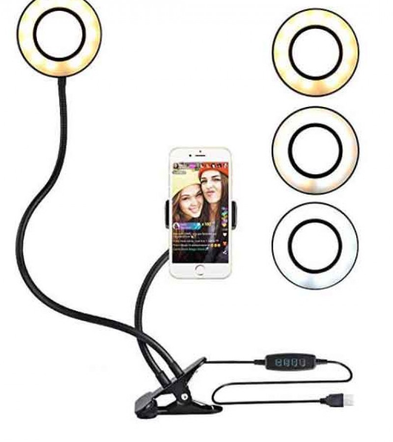 Selfie Ring Light with Cell Phone Holder Stand for Live Stream/Makeup