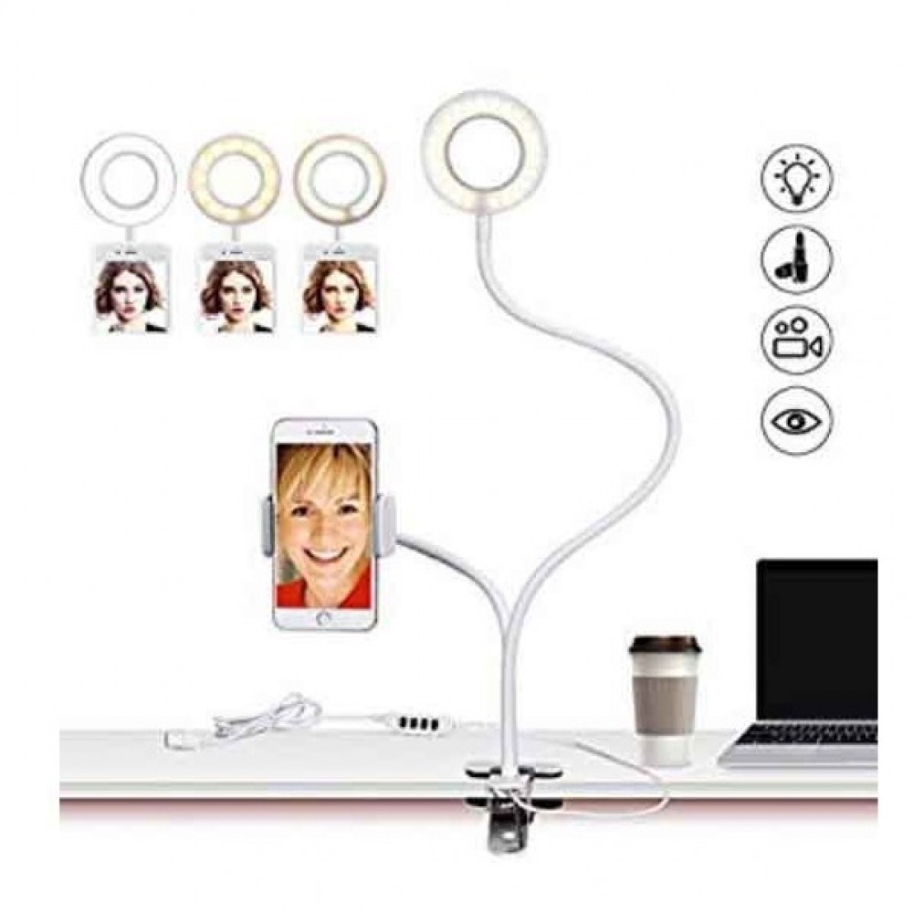 Selfie Ring Light with Cell Phone Holder Stand for Live Stream/Makeup