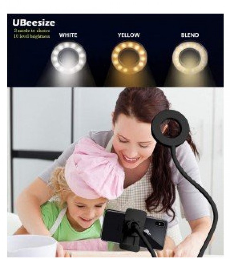 Selfie Ring Light with Cell Phone Holder Stand for Live Stream/Makeup