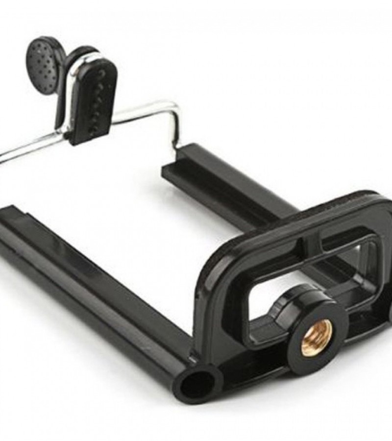 Universal Tripod Clip Mount Adabter For Mobile - Black