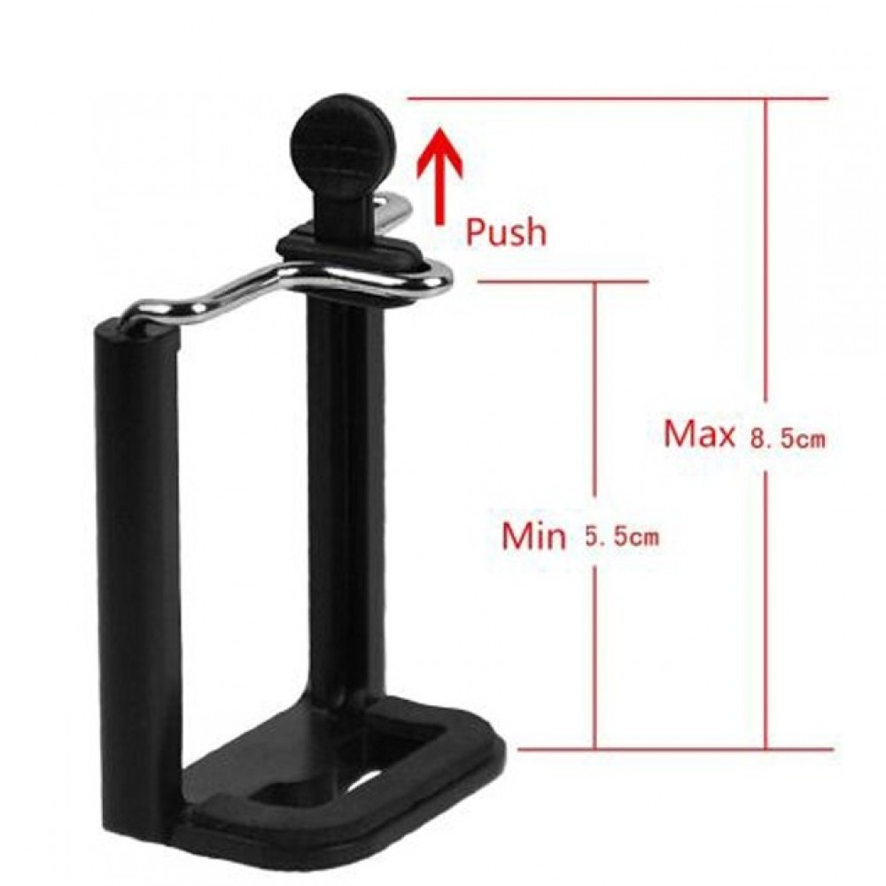 Universal Tripod Clip Mount Adabter For Mobile - Black