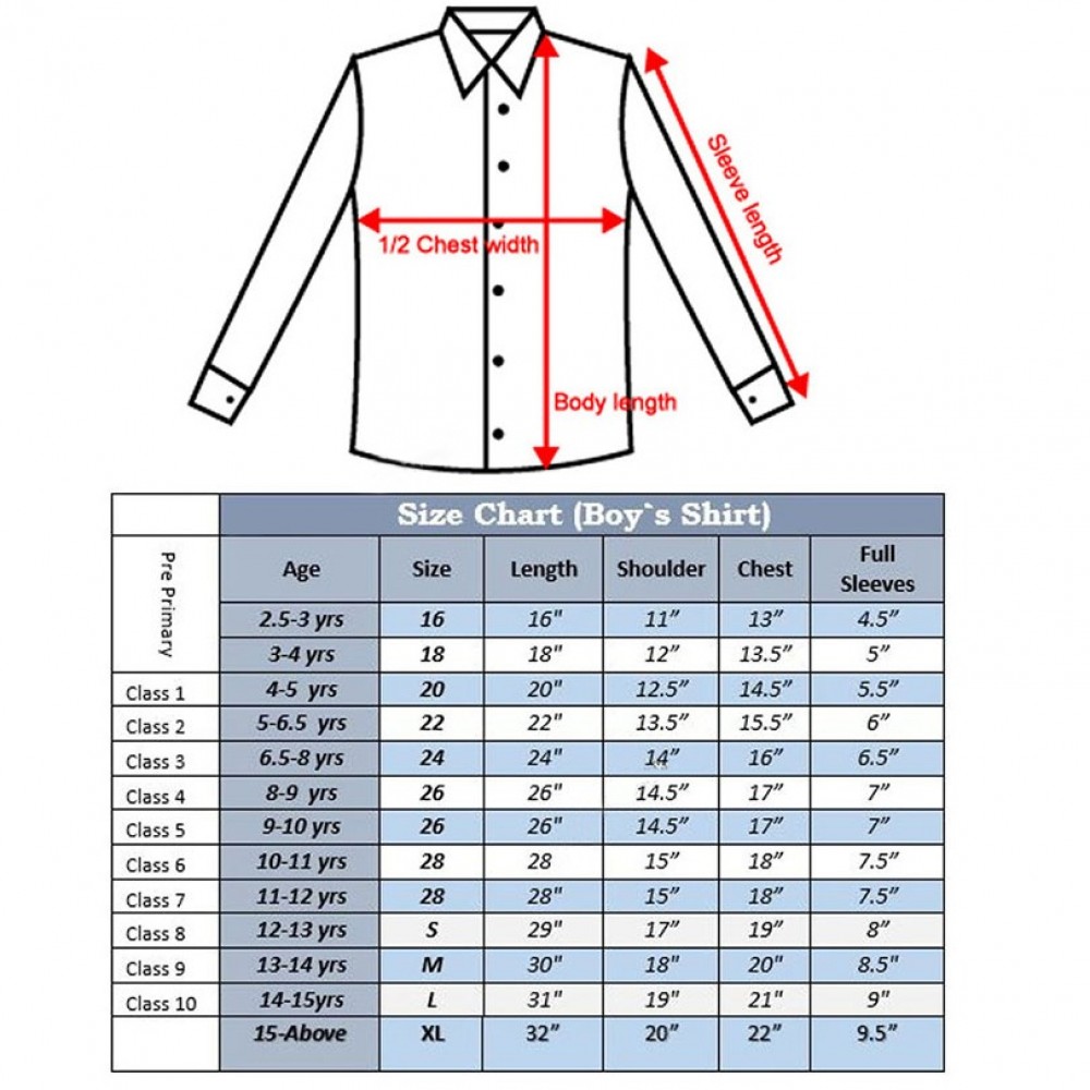 Allied School Uniform Check Shirt For Boys - Red