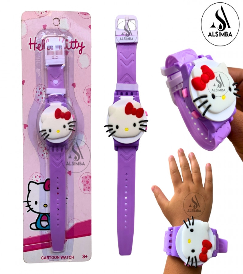 Alsimba Hello Kitty Kids Watch – Digital Character Wrist Watch for Girls 3+ – Adorable LED Time Watch with Cartoon Screen – Comfortable
