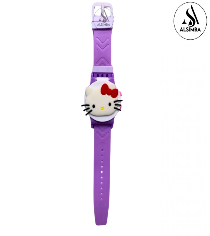 Alsimba Hello Kitty Kids Watch – Digital Character Wrist Watch for Girls 3+ – Adorable LED Time Watch with Cartoon Screen – Comfortable