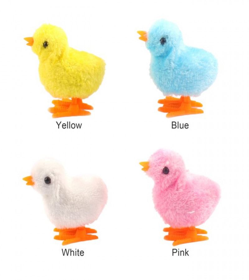Alsimba 1 Pcs Pet Cat Toys Jumping Walking Hopping Cartoon Plush Chicken Toy Size Approx. 4 Inch - Blue