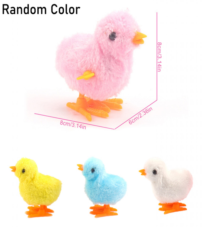 Alsimba 1 Pcs Pet Cat Toys Jumping Walking Hopping Cartoon Plush Chicken Toy Size Approx. 4 Inch - Blue