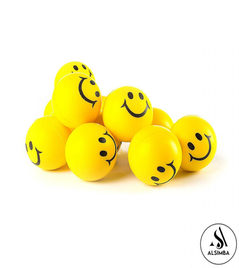Alsimba 1 Pcs Soft Foam Smiley Emoji Ball for Kids – Lightweight, Easy Grip High-Density Foam Ball for Indoor Play 3+