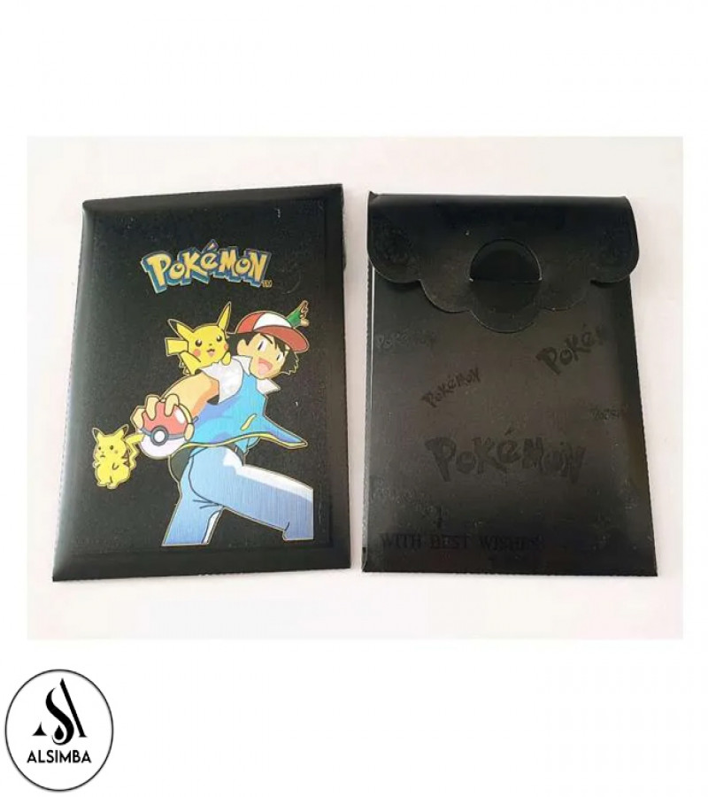 Alsimba 10 Pcs Rare Pokemon Black Foil Cards - English TCG Anime Cartoon Set for Kids Fans Gifts Collectible Toys