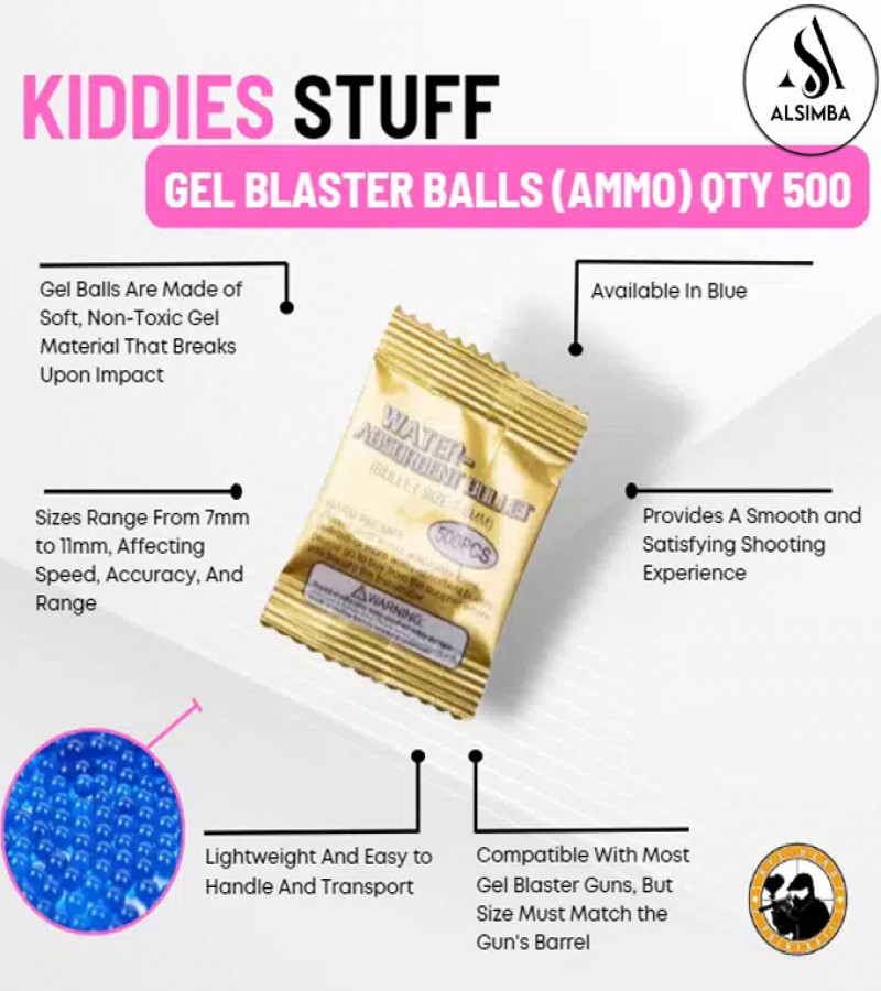 Alsimba 10000 Pcs Gel Balls 7.5mm - Refill Ammo for Gel Blasters Toy Guns - Pack of 20 Gel Beads for Water Blaster