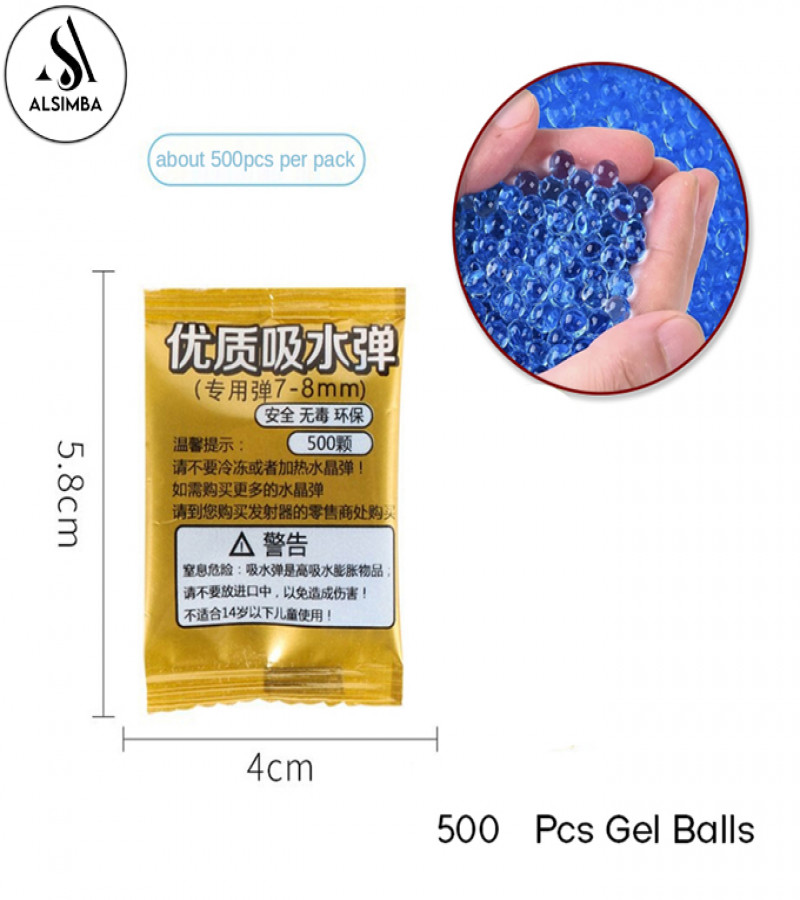 Alsimba 10000 Pcs Gel Balls 7.5mm - Refill Ammo for Gel Blasters Toy Guns - Pack of 20 Gel Beads for Water Blaster