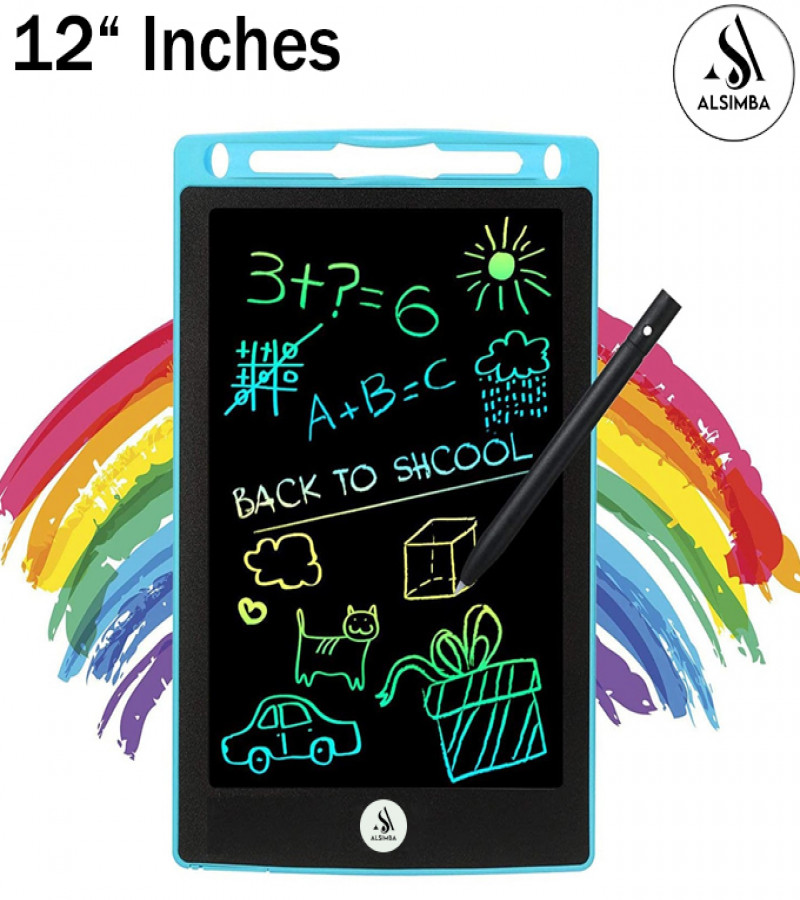 Alsimba 12 Inch LCD Multicolor Writing Tablet for Kids Electronic Sketch Drawing Pad Doodle Board