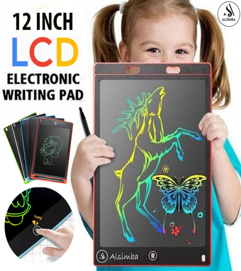 Alsimba 12 Inch LCD Multicolor Writing Tablet for Kids Electronic Sketch Drawing Pad Doodle Board