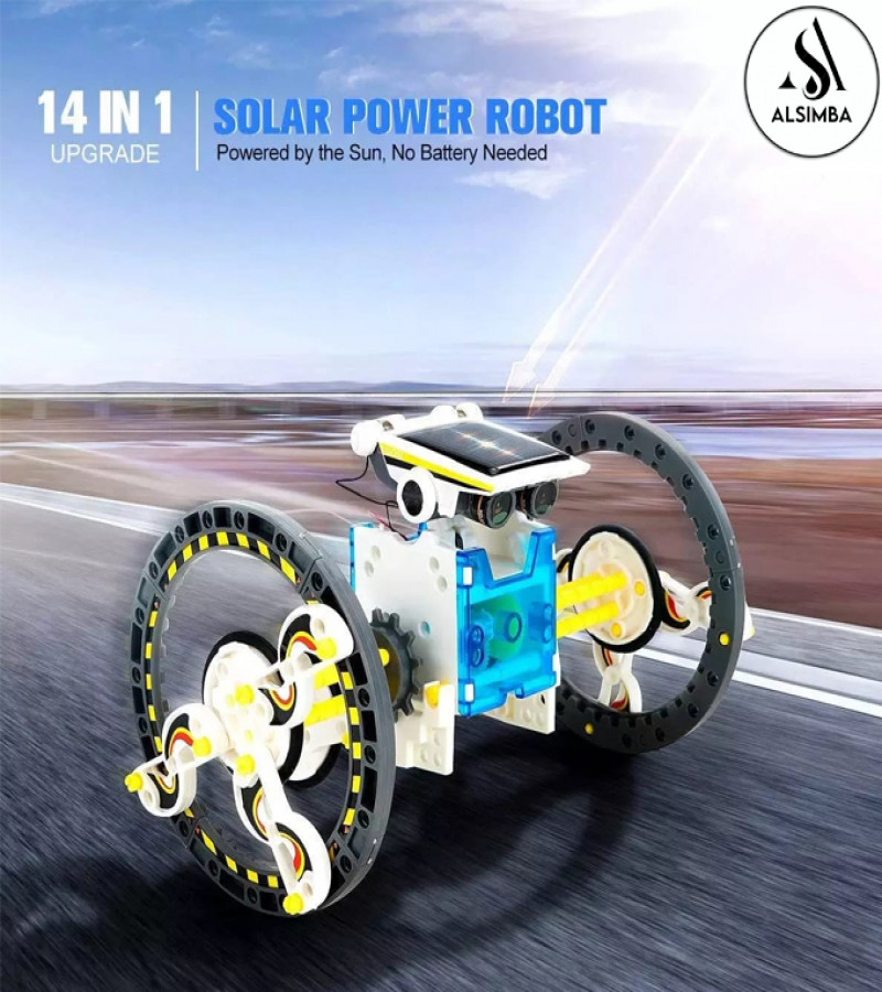 Alsimba 14-in-1 Solar Robot Kit for Kids – Educational STEM Toy DIY Build Your Own Robot Set – Solar Powered Learning
