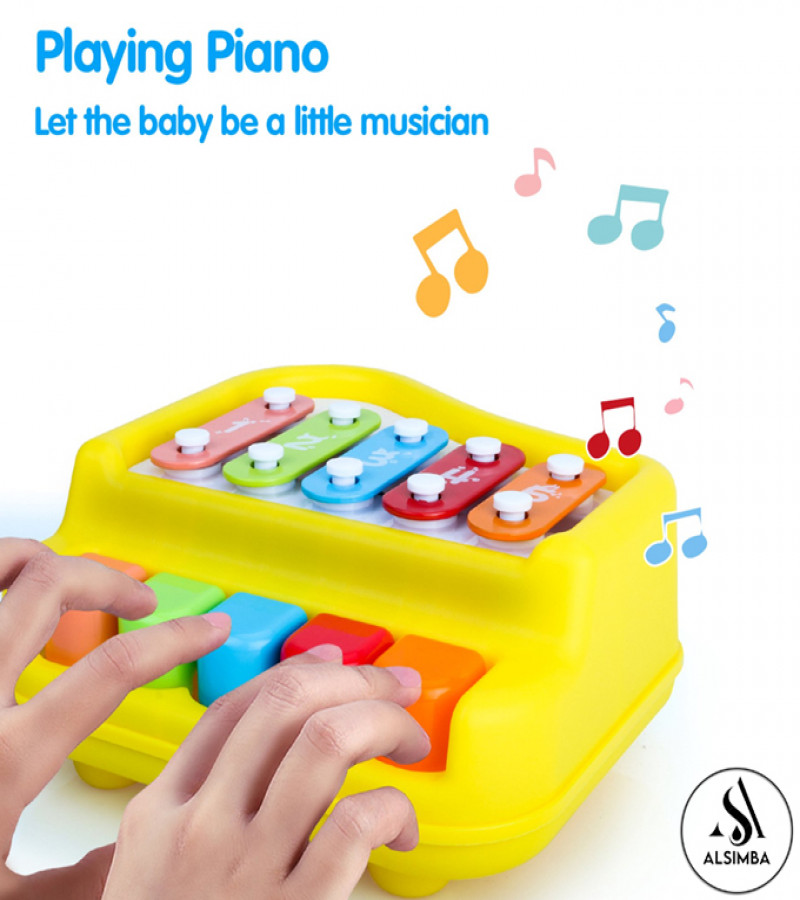 Alsimba 2-in-1 Piano & Xylophone Toy for Kids – Musical Keyboard & Percussion Instrument – Toddlers Gift – Multicolor