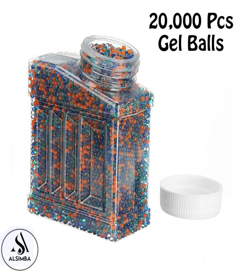 Alsimba 20000 Gel Balls 7.5mm - Gel Blaster Refill Ammo for Toy Guns - Water Beads for Gel Splatter Blaster - Multicolor