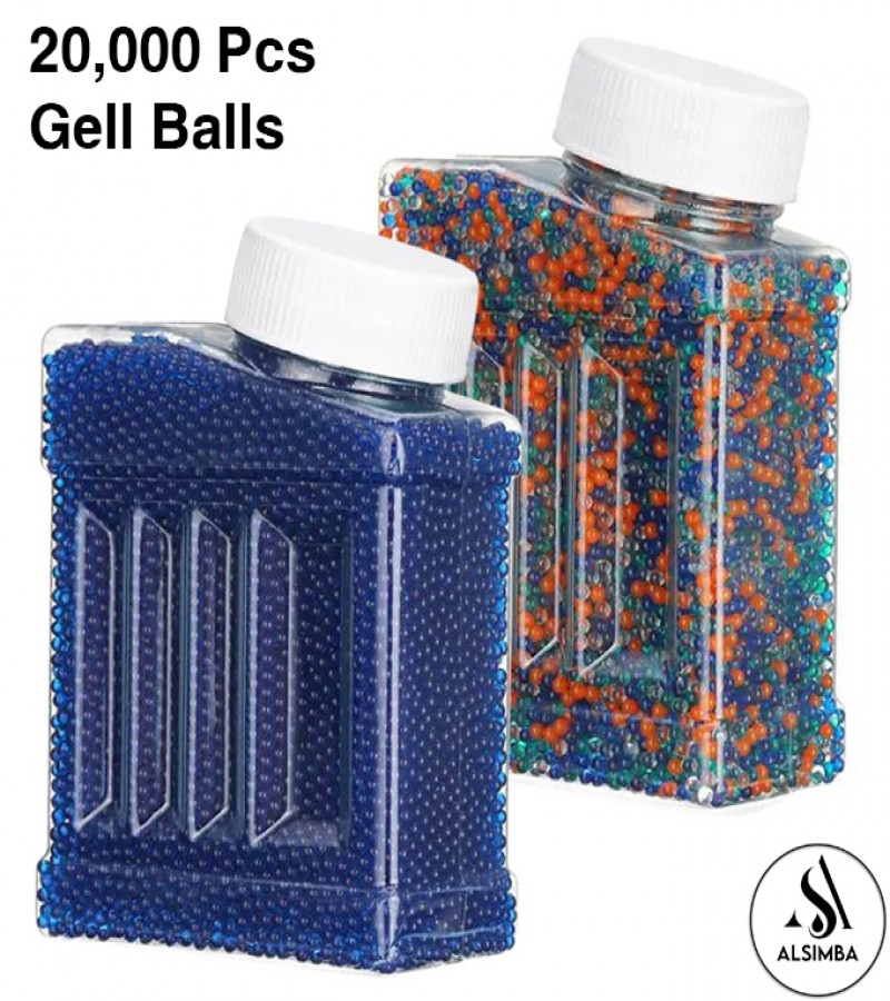 Alsimba 20000 PCS 7.5mm Gel Balls Refill for Gel Blaster Toy Gun – Water Beads Ammo for Gel Splatter Blasters