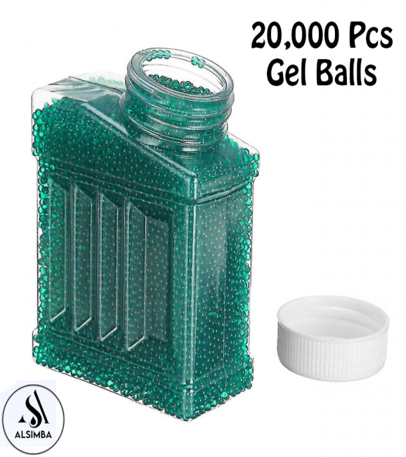 Alsimba 20000 Gel Balls Refill for Gel Blasters – 7.5mm Green Water Beads Compatible with Splatter Ball Guns