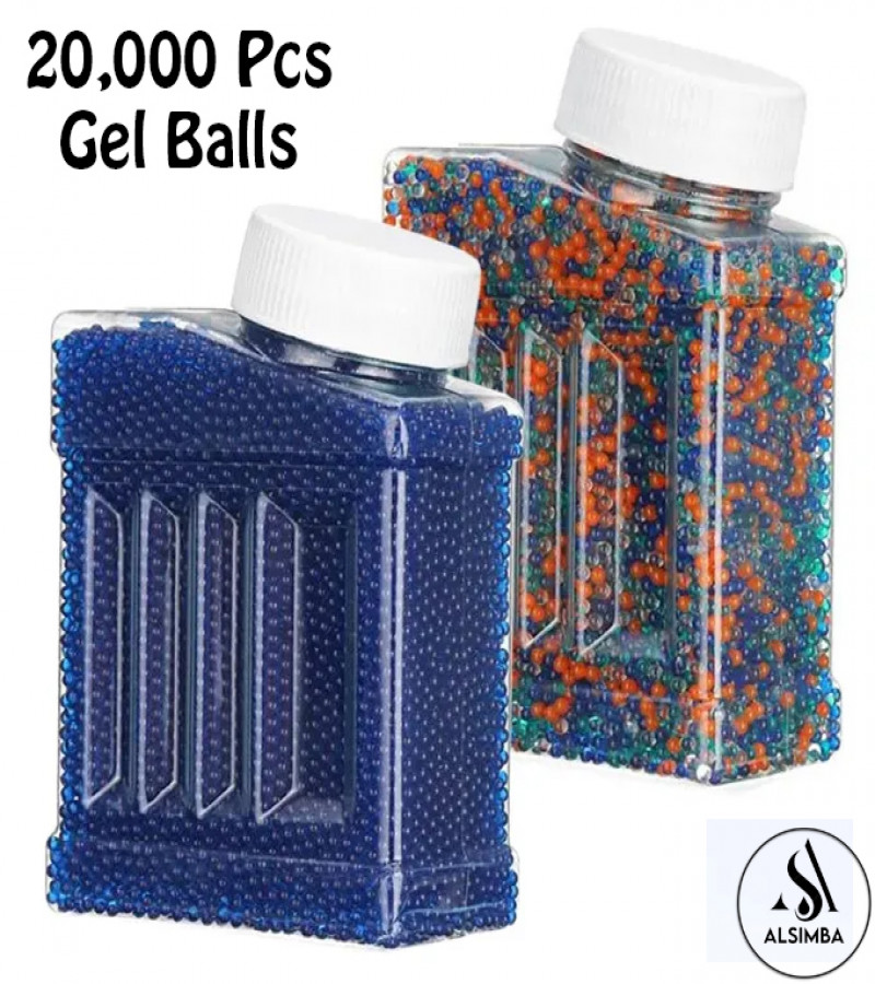 Alsimba 20000 Pcs 7.5mm Gel Balls Refill for Gel Blaster Toy Gun - Water Beads Ammo Compatible with Splatter Blasters