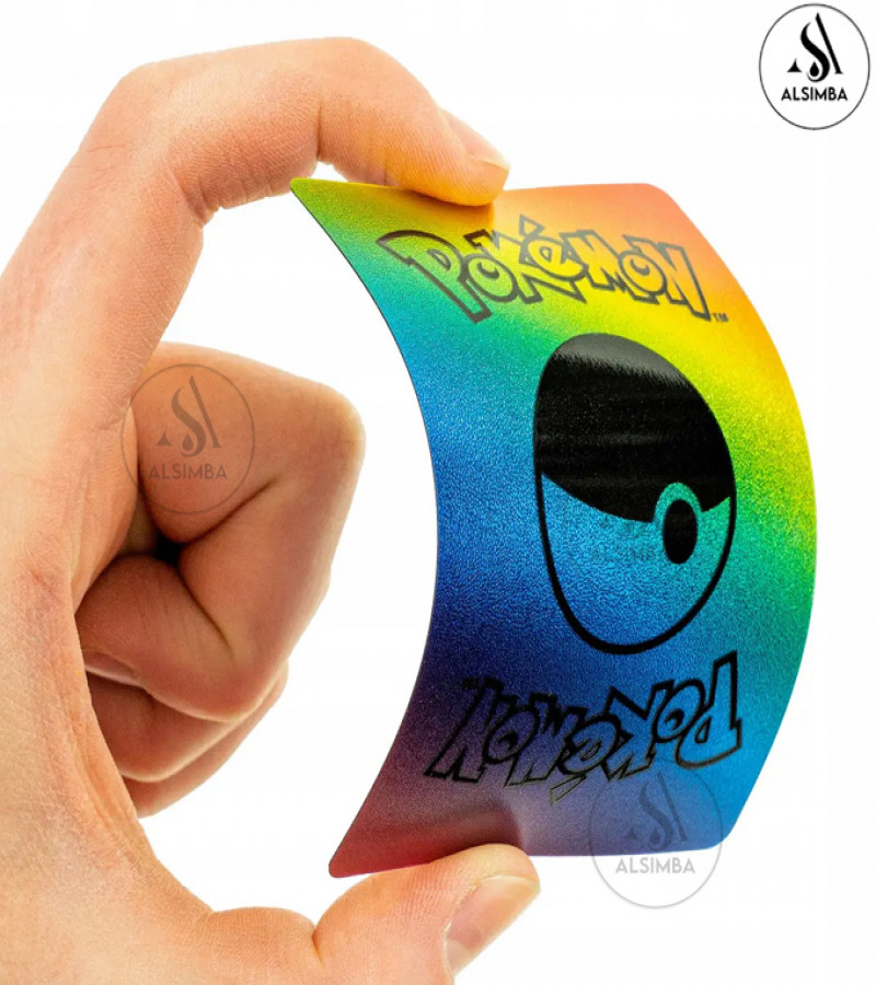 Alsimba 55 PCS Rainbow Foil Pokemon Cards - TCG English Version Rare Anime Cards Box for Kids & Fans Gift Collection