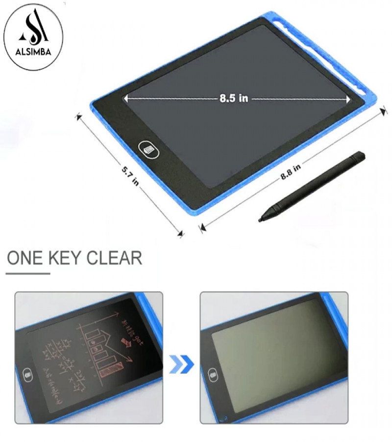 Alsimba 8.5 Inch LCD Single Color Writing Tablet for Kids Electronic Sketch Drawing Pad Doodle Board