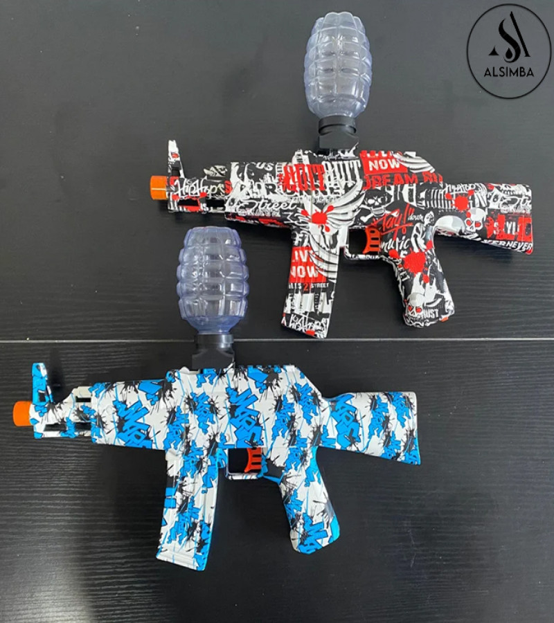 Alsimba AK-47 Gel Blaster Toy Gun Electric Automatic Rechargeable Orbeez Shooter with 1000 Balls for Kids & Boys