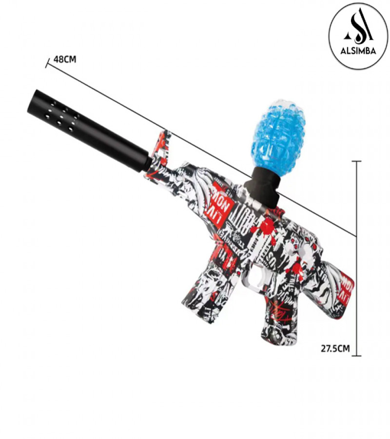 Alsimba AK-47 Gel Blaster Toy Gun Electric Automatic Machine with 1000 Gel Balls for Kids Outdoor Shooting Games