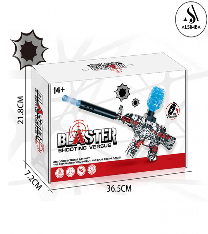 Alsimba AK-47 Gel Blaster Toy Gun Electric Automatic Rechargeable Orbeez Shooter with 1000 Balls for Kids & Boys