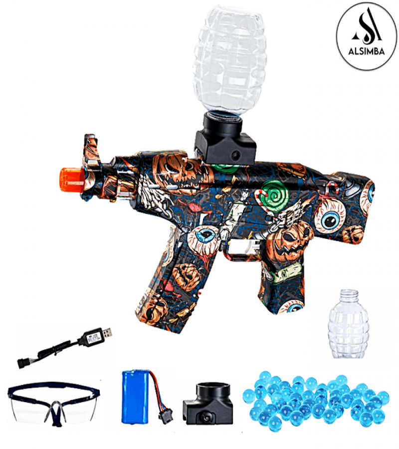 AAlsimba Rechargeable Electric Gel Ball Blaster ToyGun for Boys & Kids MP5 AK-47 Style with 1,000 Orbeez Balls Outdoor Fun