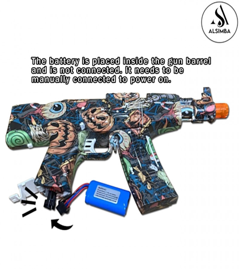 AAlsimba Rechargeable Electric Gel Ball Blaster ToyGun for Boys & Kids MP5 AK-47 Style with 1,000 Orbeez Balls Outdoor Fun