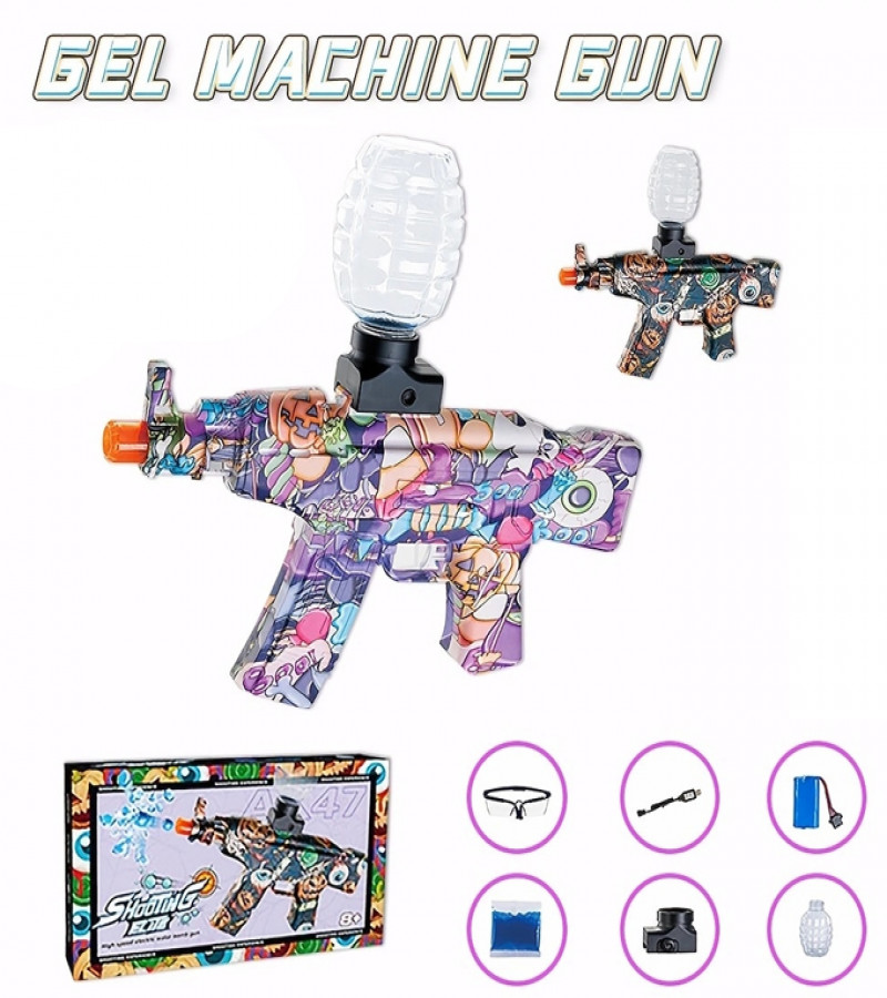AAlsimba Rechargeable Electric Gel Ball Blaster ToyGun for Boys & Kids MP5 AK-47 Style with 1,000 Orbeez Balls Outdoor Fun