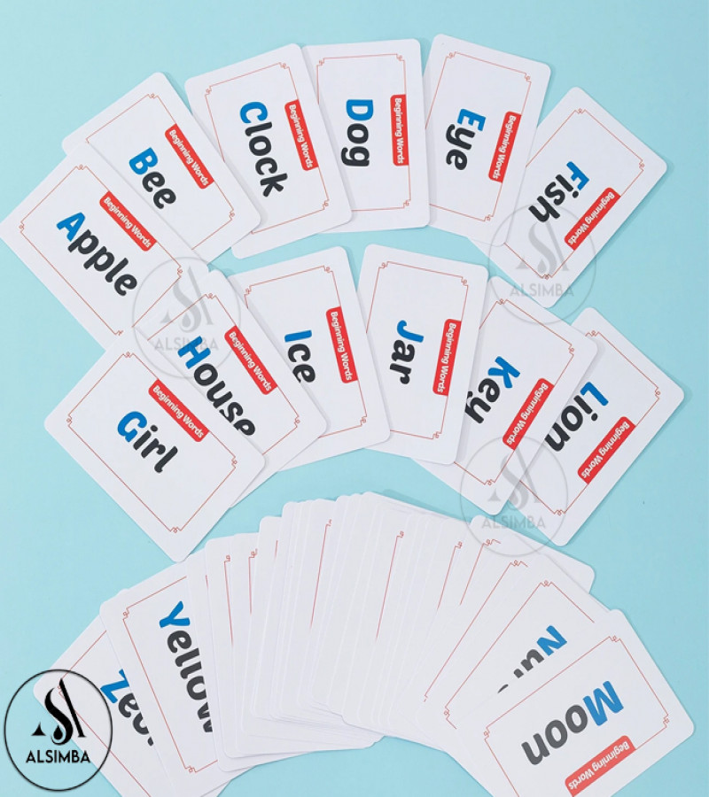 Alsimba Beginning Words Flash Cards for Kids – 36 Pcs Early Learning Educational Flashcards for Toddlers & Preschoolers
