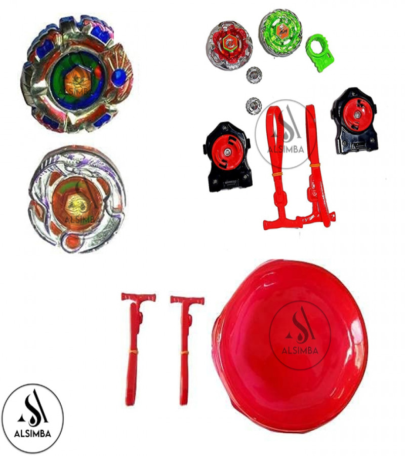 Alsimba Beyblade Metal Masters Combat Set – Super Hero Fusion Tops Battle Arena Toy Set for Kids Boys Ages 6+